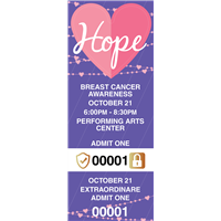Breast Cancer Awareness Tickets with Security Features