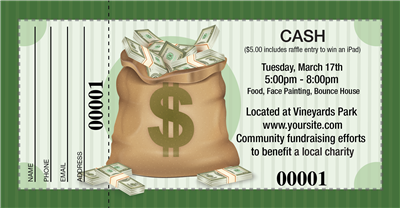 Cash Prize Raffle Tickets