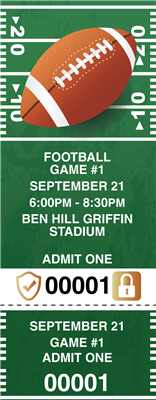 Football Tickets with Security Features