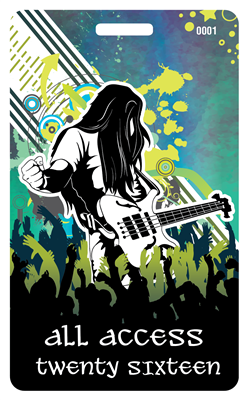 Punk Rock Concert Plastic Badge