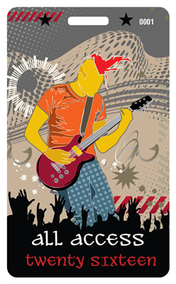 Grunge Rock Plastic Badge : Printed Badges