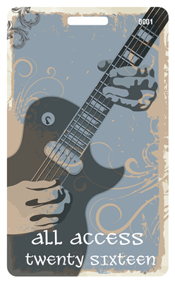 Rock Music Festival Plastic Badge