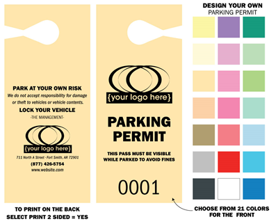 DIY Paper Parking Hang Tags - Large 3.67” x 8.5”
