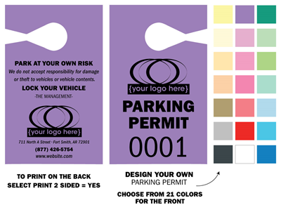 DIY Paper Parking Hang Tags - Medium 3.67” x 6”