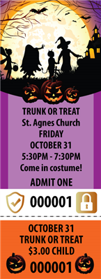 Halloween Tickets with Security Features